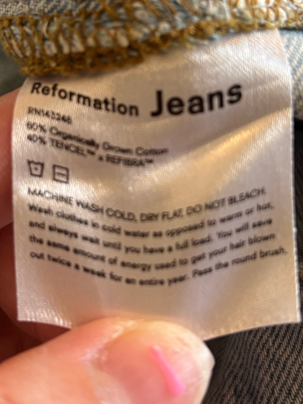 REFORMATION Jeans Straight Leg in Tahoe - Picture 6 of 6
